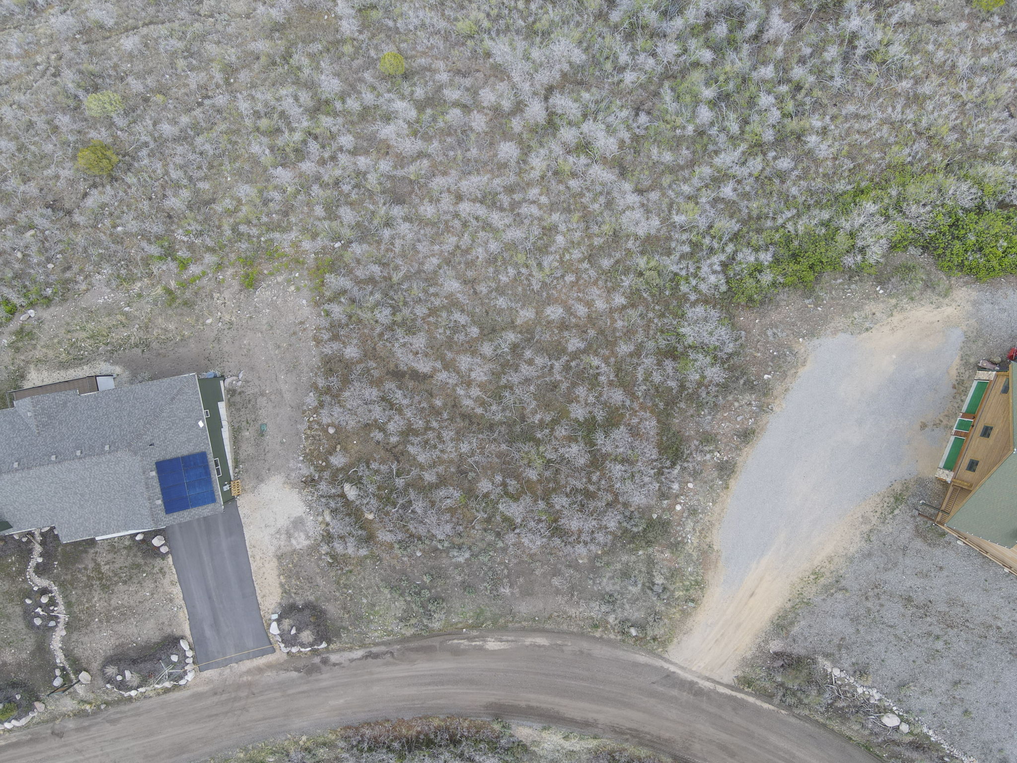 View from above of property