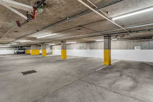 Garage with a parking deck