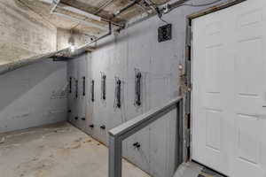 View of unfinished below grade area