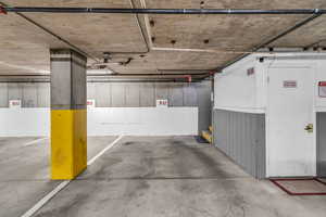 Garage with a parking garage