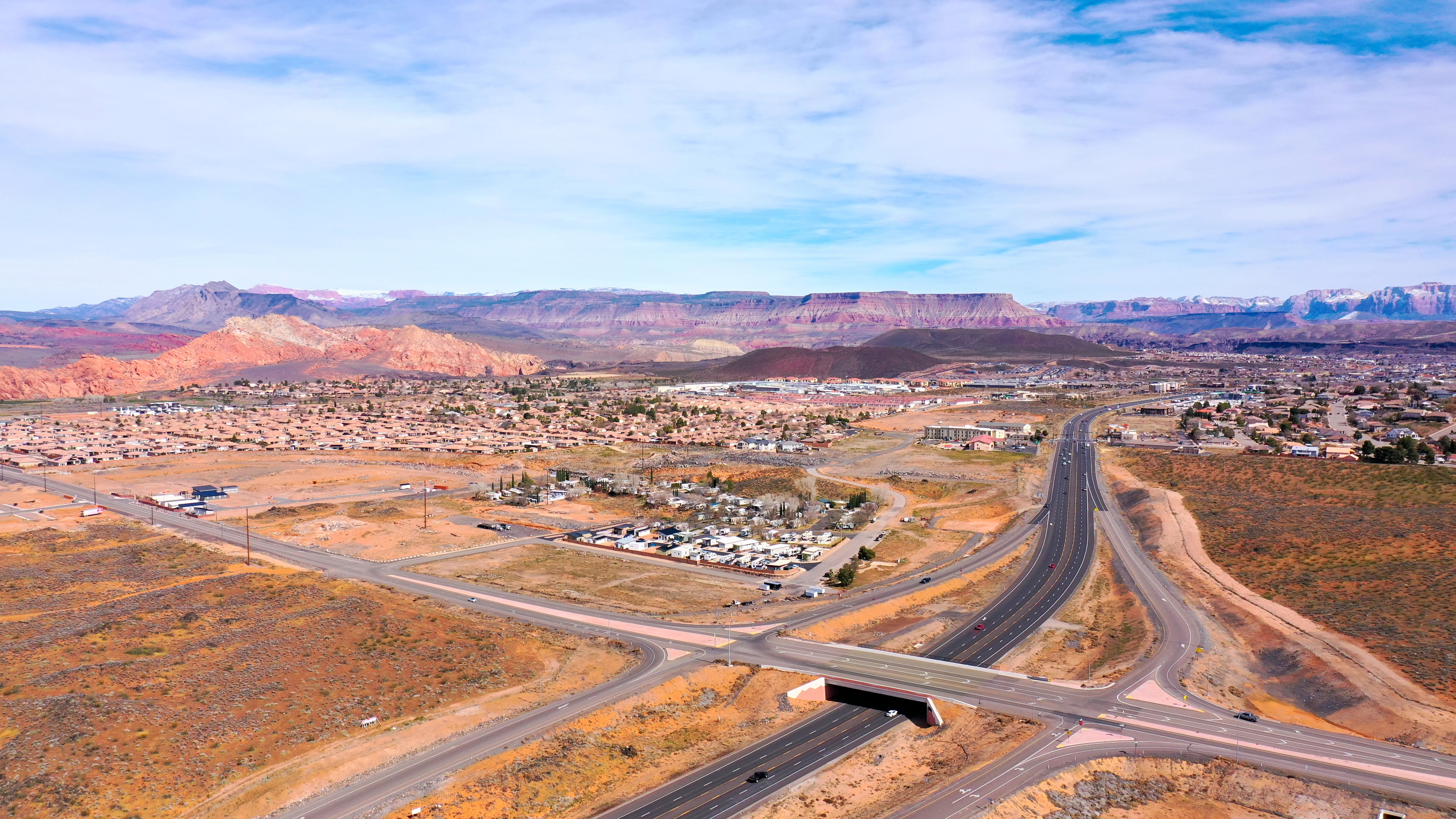 Aerial view of mountains