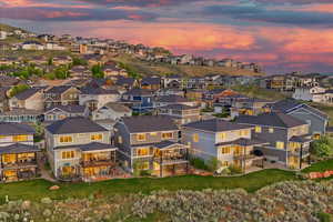 Aerial view of residential area