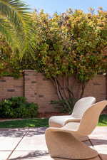 View of fenced backyard