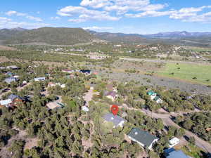 Bird's eye view of mountains