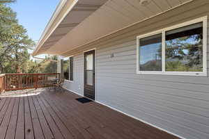 View of wooden terrace