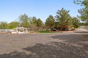 View of yard with a garden