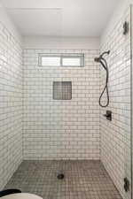 Bathroom with a shower stall