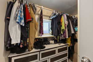 View of walk in closet