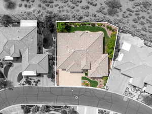Aerial view of property's location featuring property boundaries highlighted