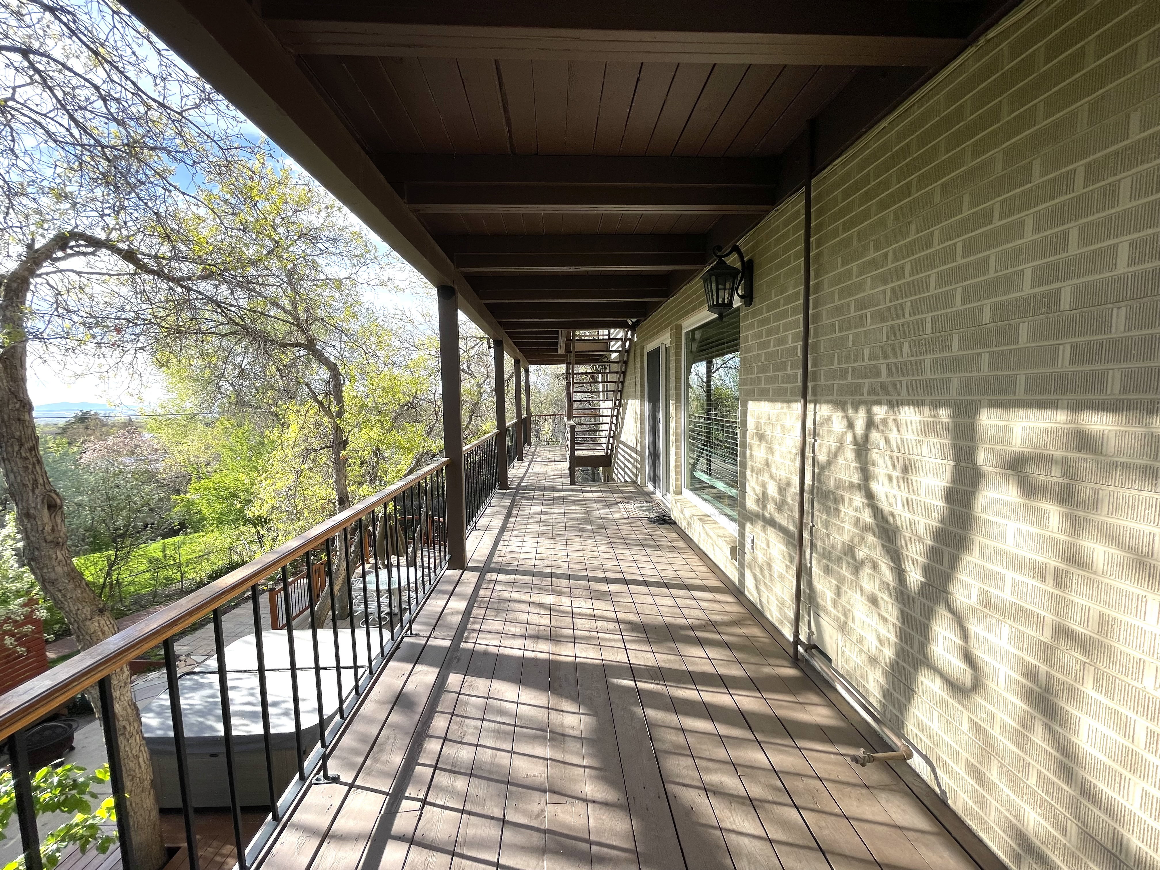 View of wooden terrace