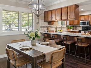 Virtually staged Dining room