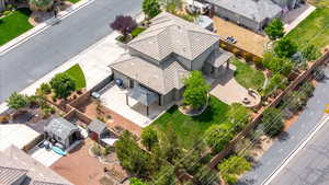 View from above of property