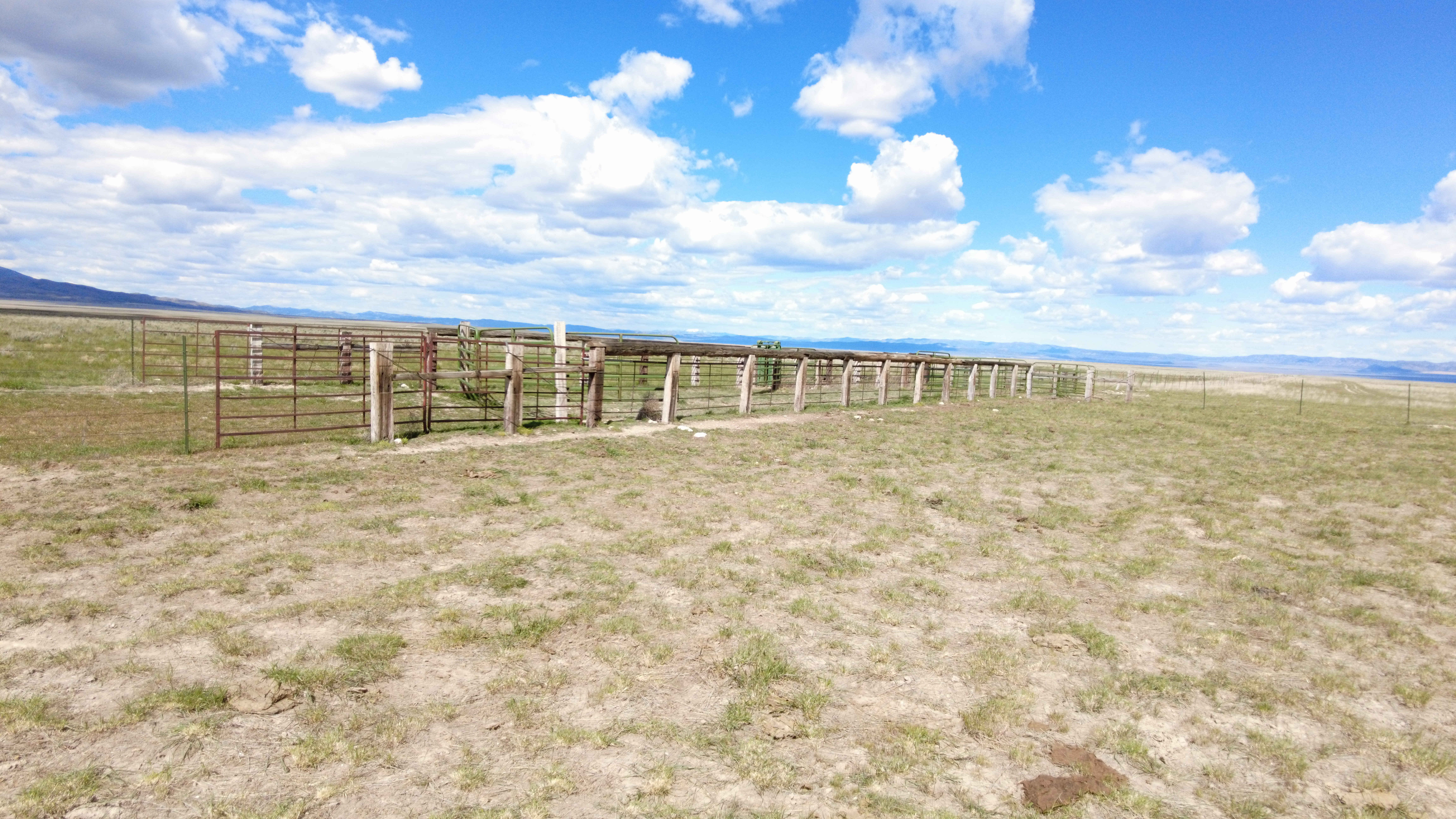 View of yard with a rural view and a mountain view
