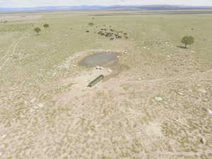 Aerial view of sparsely populated area