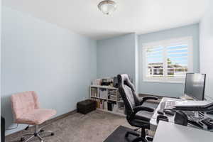 View of carpeted office