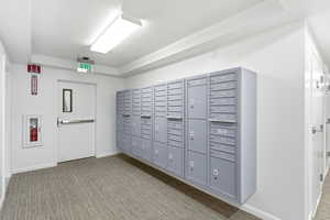 Secured Building featuring mail area where residents packages are safely delivered!
