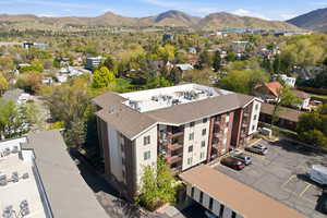 Drone / aerial view of mountain condominium complex