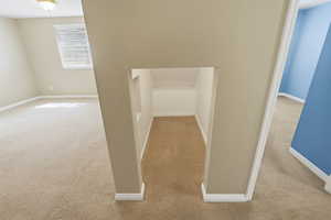 Children's play area under the stairs.