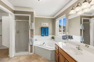 Primary suite bathroom.