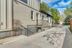 South Side of Home, Side Entrance to Basement Apartment