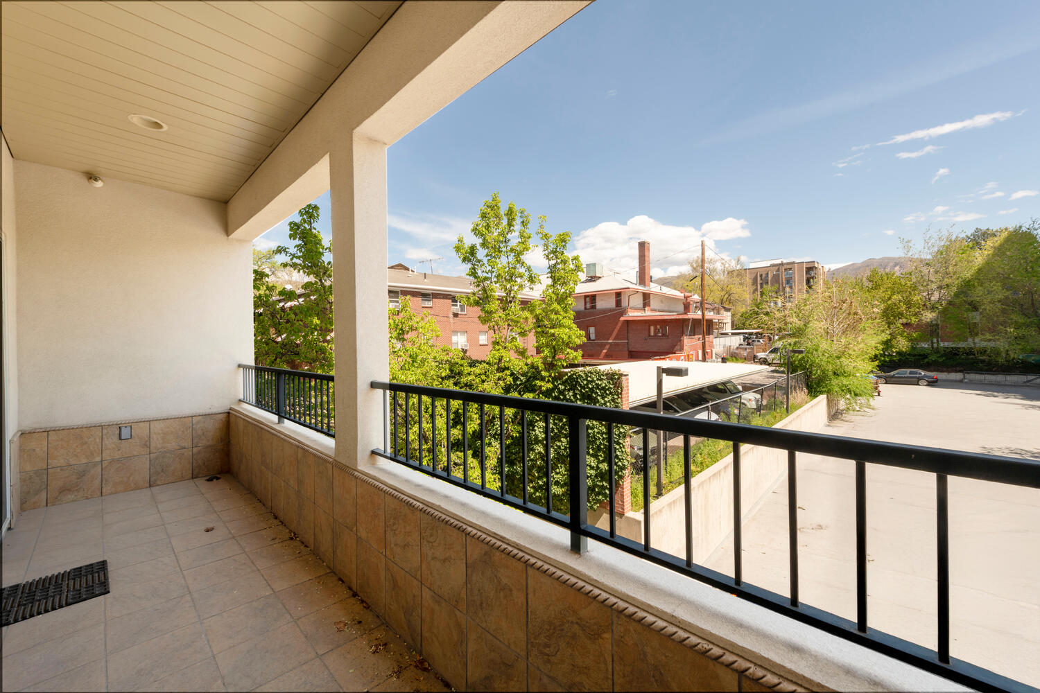 Balcony featuring a residential view