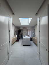 Bedroom with a skylight