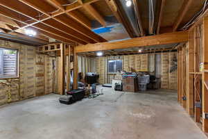 View of below grade area