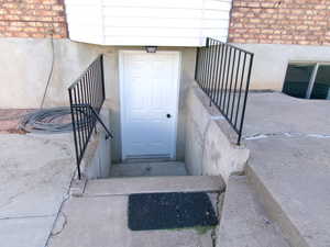 Outside entrance to Basement
