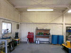 Garage with electric panel