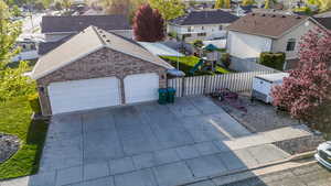 Aerial view of residential area