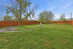 View of fenced yard