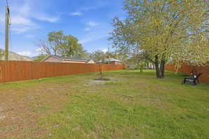 View of fenced yard