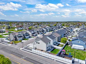 Aerial view of residential area