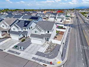 Aerial view of residential area