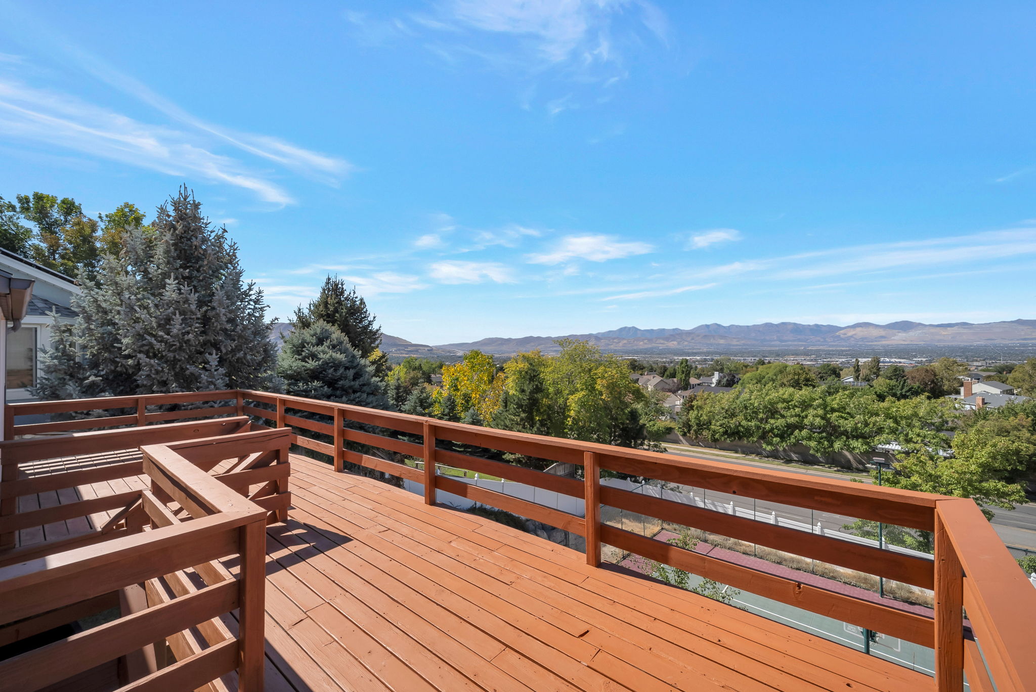 Deck with a mountain view