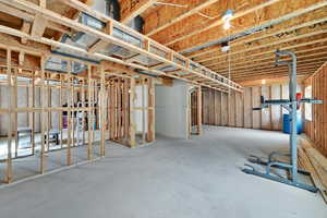 View of unfinished below grade area