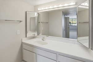 Bathroom featuring vanity