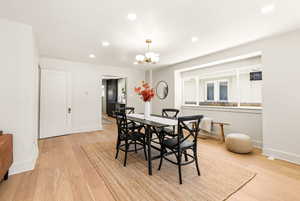 Great flow from dining room to kitchen