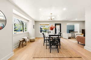 Hardwood floors throughout the home