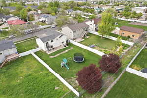 Aerial view of residential area