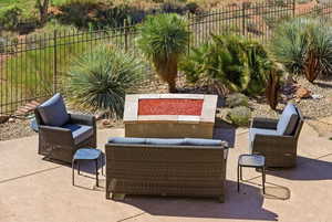 View of patio featuring outdoor furniture