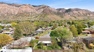 Mountain view featuring nearby suburban area