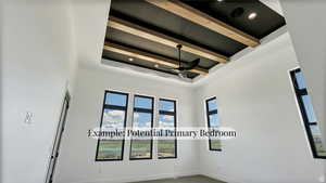 Spare room with recessed lighting and ceiling fan