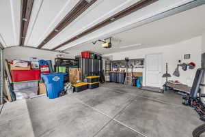 Garage with water heater