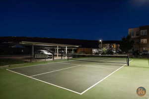 View of tennis court