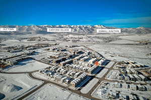 Bird's eye view of a mountain backdrop