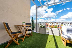 Balcony with a residential view