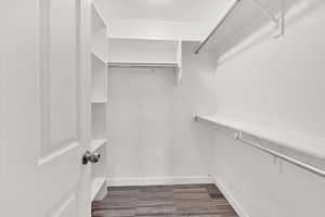 View of walk in closet