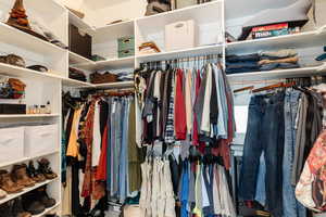 View of walk in closet