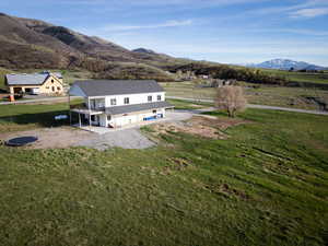 View of rural area with a mountainous background